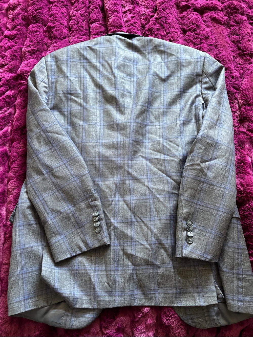 Peter Millar Sport blazer Mens 44R Wool Plaid Blazer Blue Canada Old Money Ivy - Picture 10 of 10